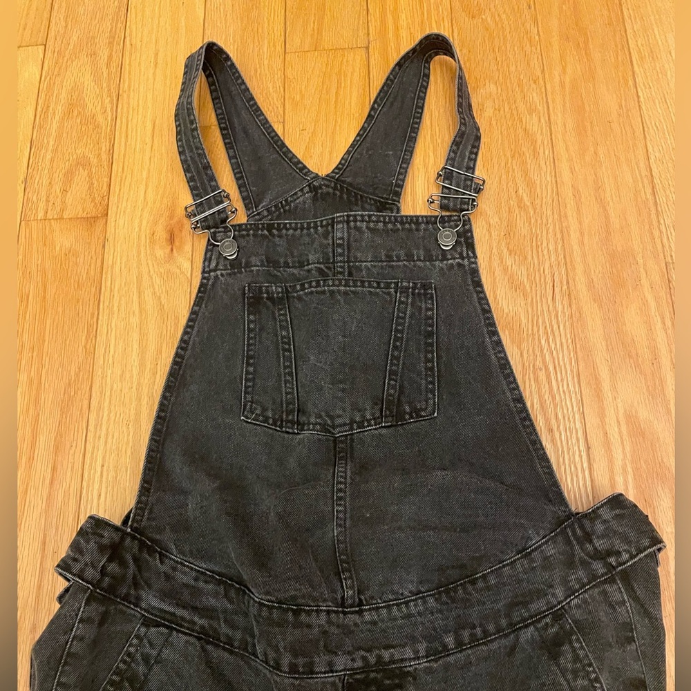 ASOS Design Maternity Overalls Black Denim in Size 4 with adjustable waist